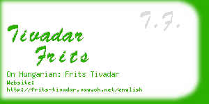 tivadar frits business card